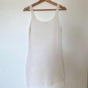 Sadie & Sage White Crochet Swim Coverup